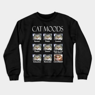 Cat Moods For Cat Lovers Crewneck Sweatshirt